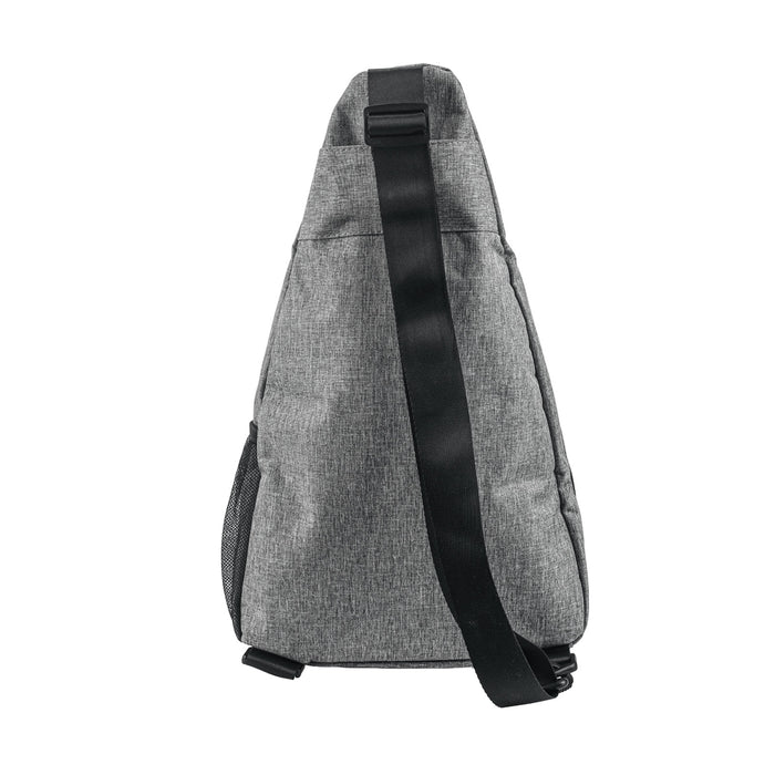 joola sling bag grey black back view