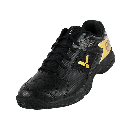 victor p9200td-cx indoor court shoe for squash badminont pickleball black and gold color