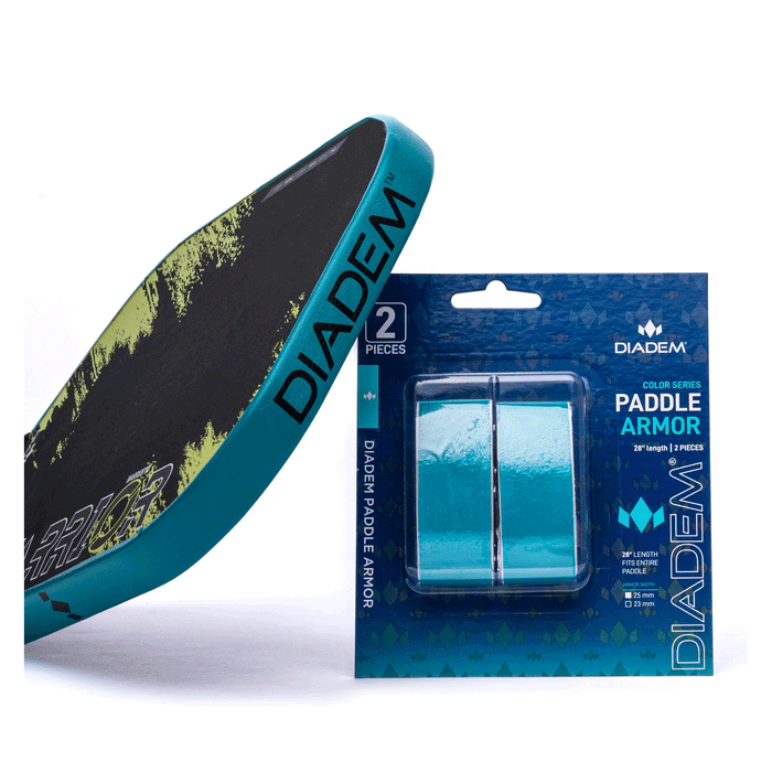 diadem paddle armour 20mm protective tape pickleball paddle teal