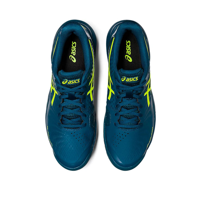 asics gel challenger 14 mens outdoor court shoe pickleball tennis restful teal color top