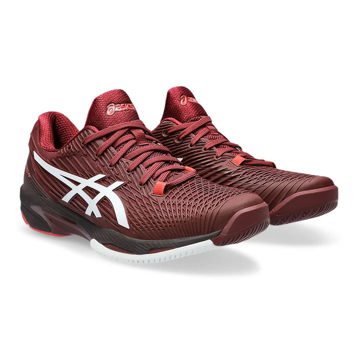 asics solution speed ff2 outdoor court shoe tennis pickleball antique red front view