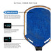 Black and blue pickleball paddle with 'Edge' branding on a white background made by Diadem with blue foam core