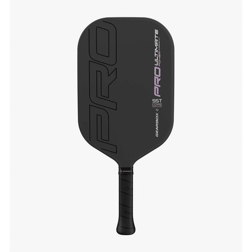 gearbox pro ultimate power 14mm black pickleball paddle on white background
