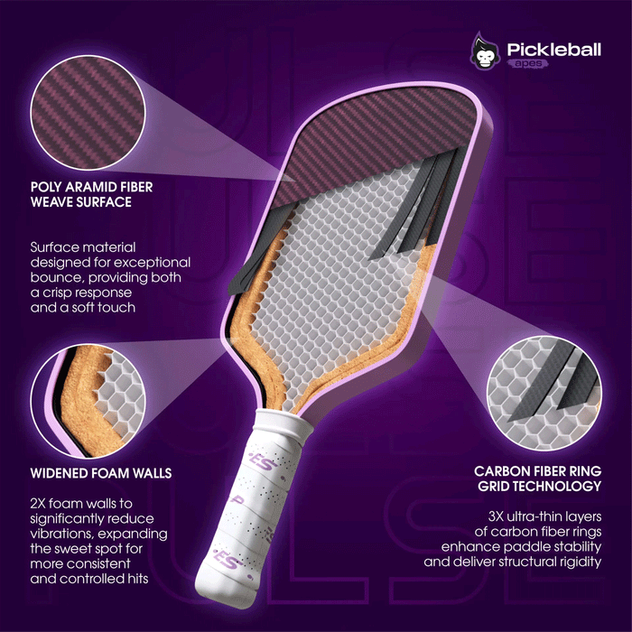 pickleball apes v pickleball paddle kevlar weave widebody