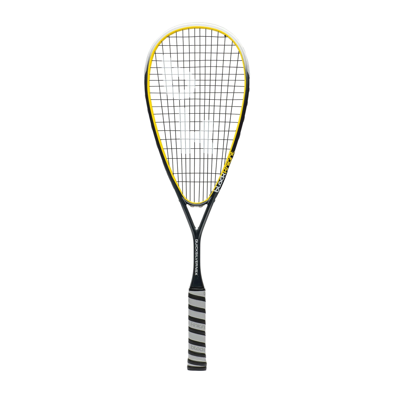 black knight quicksilver nxs squash racquet yellow silver