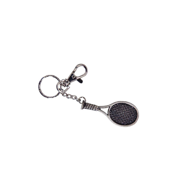 pewter racquet keychain tennis squash gift trophy