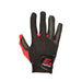 e-force weapon squash racquetball pickleball glove  leather palm mesh backing black red c