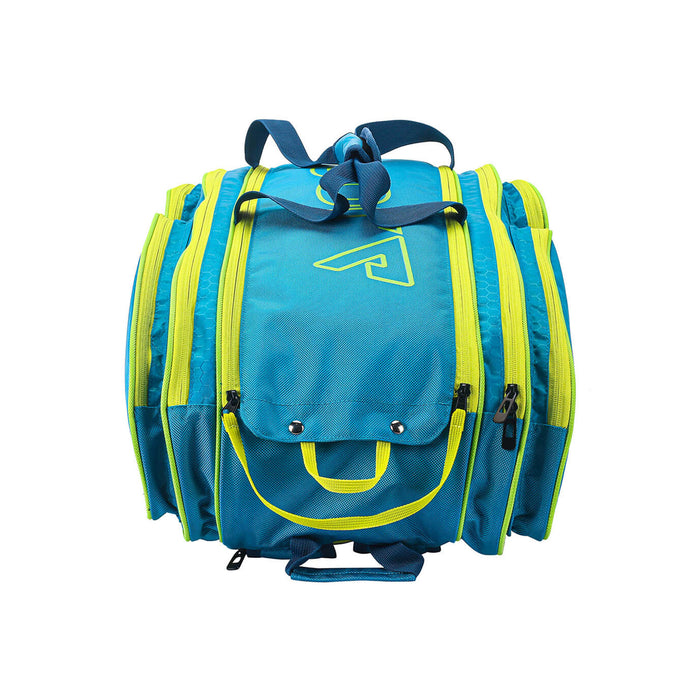 joola tour elite pickleball bag blue yellow storage