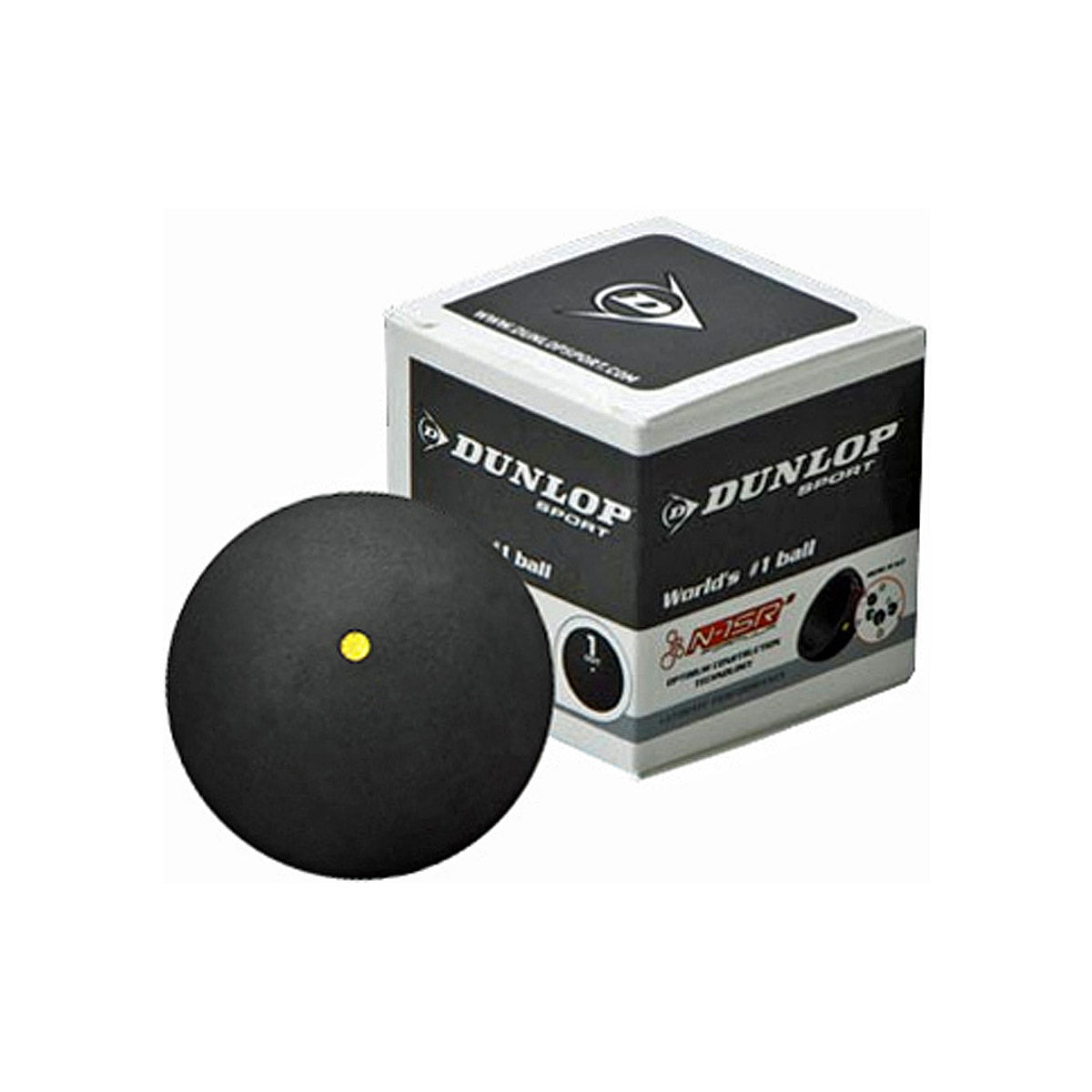 Dunlop Competition Squash Ball (Singles or Packs of 12) more bounce