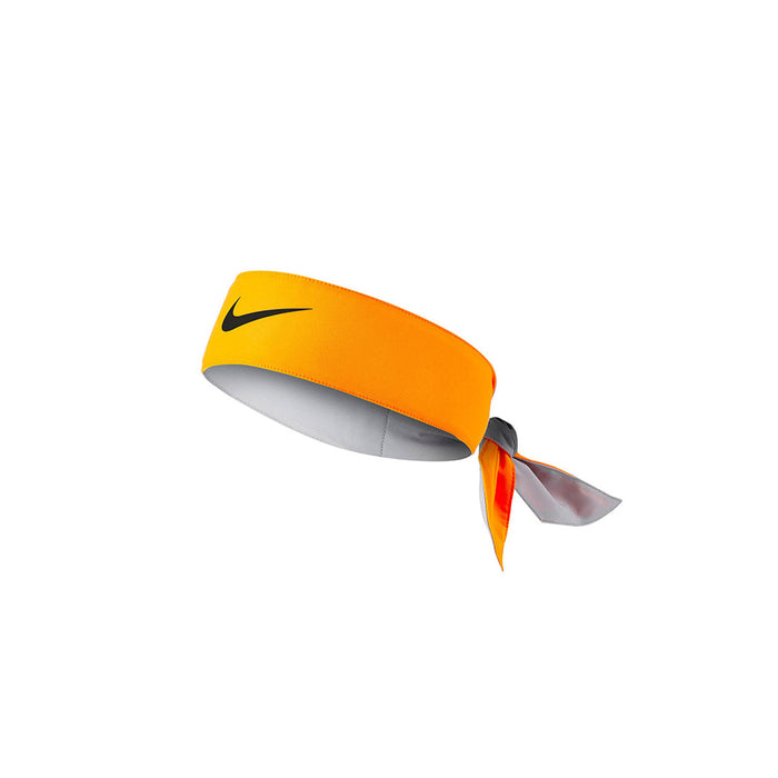 Nike dri fit tie on headband laser orange black color tennis squash badminton pickleball