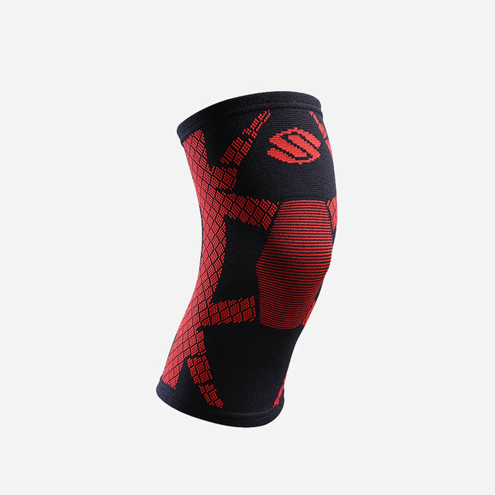 selkirk 4d knitted knee support in red black color pickleball squash tennis badminton