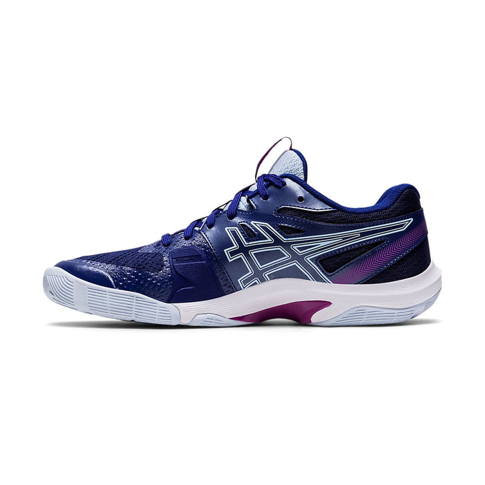 asics gel blade 8 womens indoor court shoe for squash badminton or pickleball. Dive Blue color