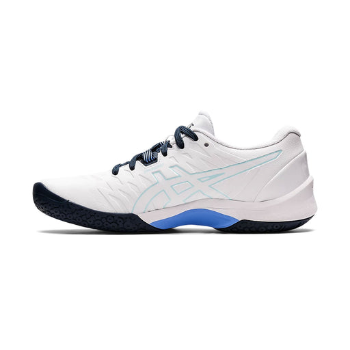 Asics gel Blast FF 2 women's indoor court shoe for squash badminton pickleball white / French Blue colorway