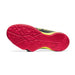 Asics Fastball 3 for women - indoor court for pickleball, squash, and badminton. Black, yellow, and pink colorway. Picture of the sole.