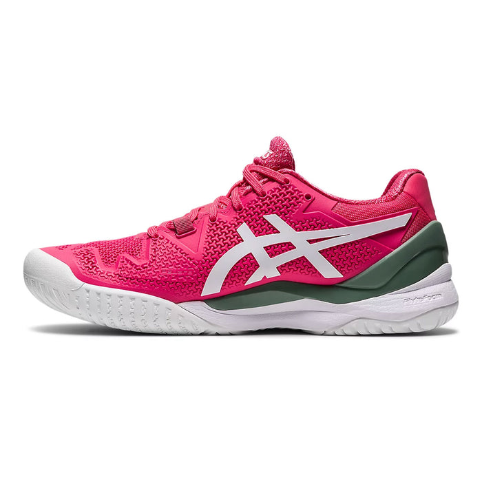 asics gel reolution 8 pink cameo tennis pickleball hardcourt shoe footwear durable supportive kingston ontario canada racquetscience medial view