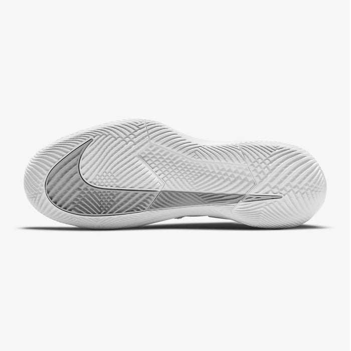 nike vapor vapour air zoom pro womens tennis pickleball shoe court hardcourt white metallic  sole