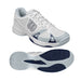 Wilson rush evo tennis pickleball shoe court outdoor clay hardcourt white grey blue accents 