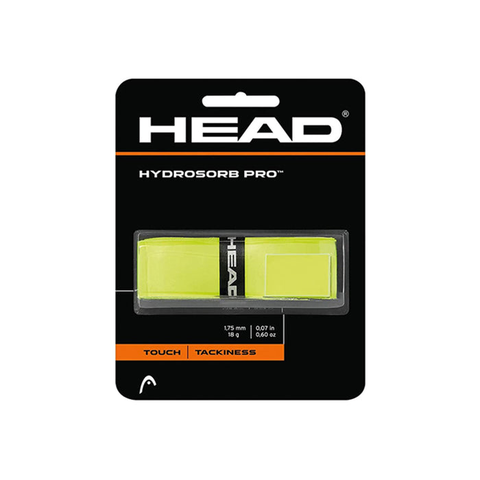 head hydrosorb pro cushion grip tennis squash badminton pickleball tacky and thinner yellow color