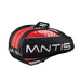 Mantis Pro 6 bag - in black & red - to carry all your tennis, squash, or badminton gear.