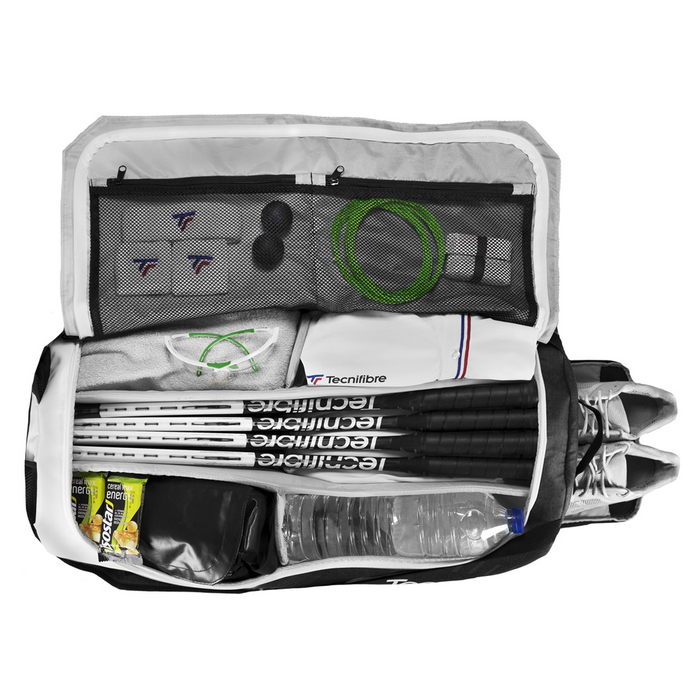 TECNIFIBRE RACKPACK ICON L duffel style bag for squash, tennis, pickleball, and badminton.