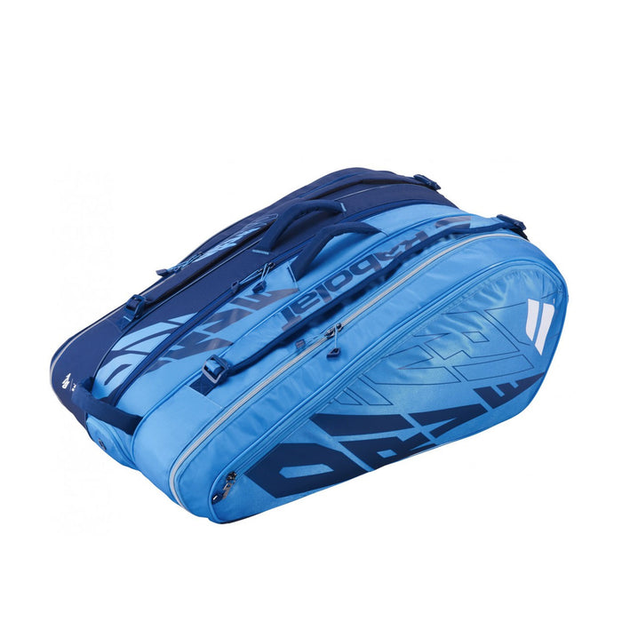 babolat rh x 12 pure drive 2021 gear bag tennis squash badminton pickleball 12 racquet 3 compartments light blue side
