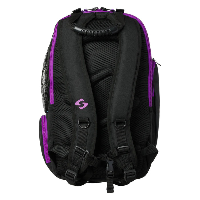 gearbox pickleball backpack purple ontario canada back view