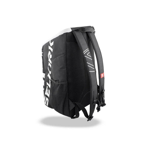 Selkirk team backpack for pickleball multiple pockets strong material comfortable black white color