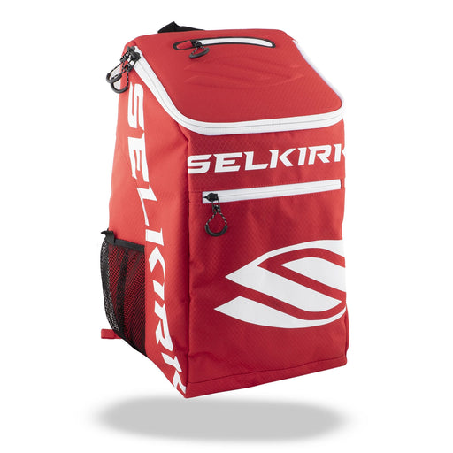 selkirk team backpackpack pickleball bag streamlined white and red