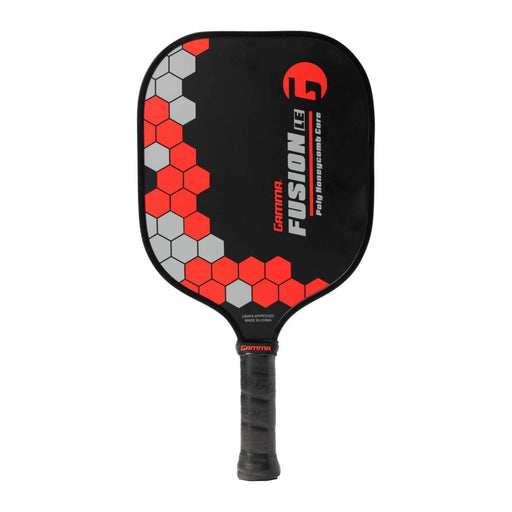 gamma fusion le pickleball paddle beginner honeycomb core textured face for enhanced spin