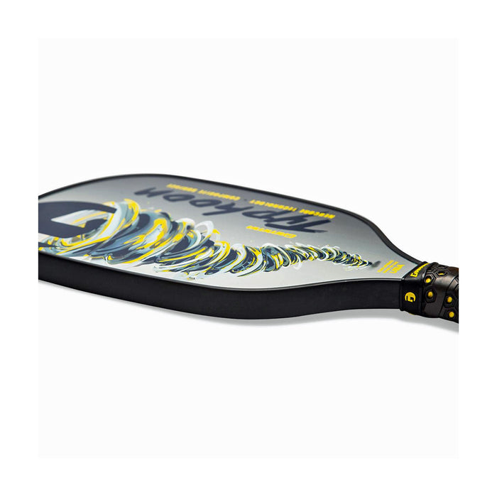 gamma typhoon pickleball paddle for more power blue grey color canada side view of core thickness