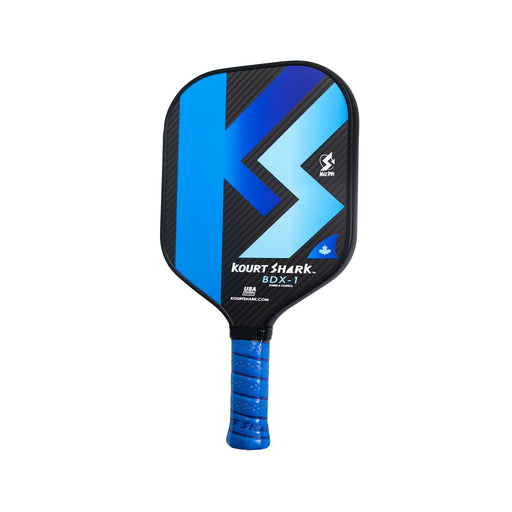 kourt shark pickleball paddle canada 7oz+ 3k woven graphite face max spin texture blue front