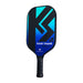 kourt shark ndx1 ndx-1 pickleball paddle canada ontario blade style carbon fibre face honeycomb core maxspin textured spin blue color side view