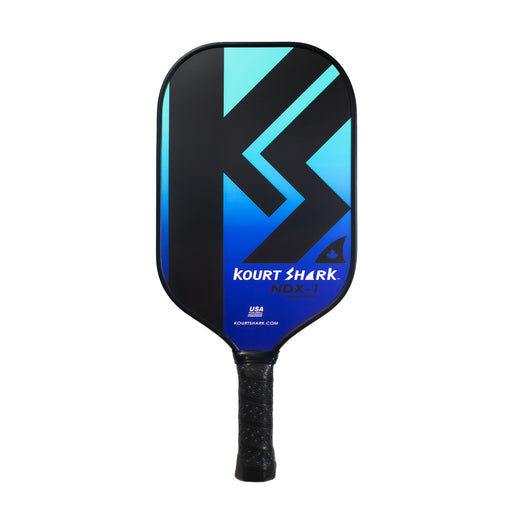 kourt shark ndx1 ndx-1 pickleball paddle canada ontario blade style carbon fibre face honeycomb core maxspin textured spin blue color