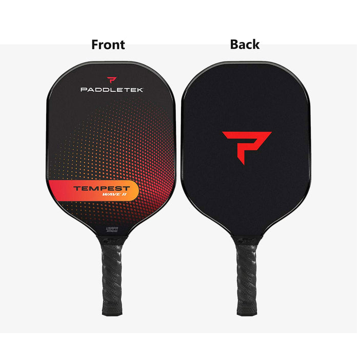 paddletek tempest wave II graphite face control style red color front & back