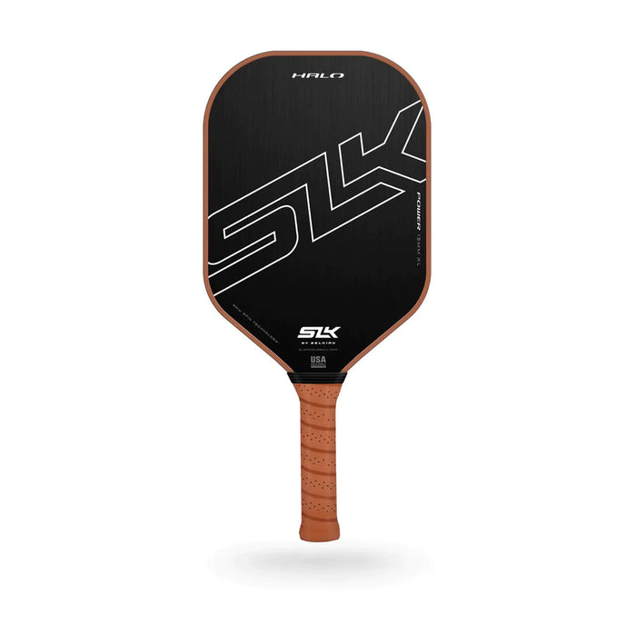 selkirk slk halo power xl 13mm core pickleball paddle faux leather grip brown bumper