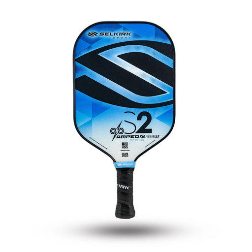 Selkirk S2 Amped Midweight 2020 pickleball paddle model in blue colorway.