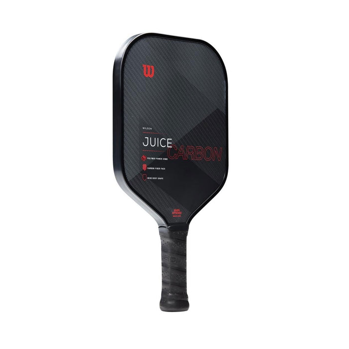 juice carbon pickleball paddle 8+ oz solid hitting advanced player side view