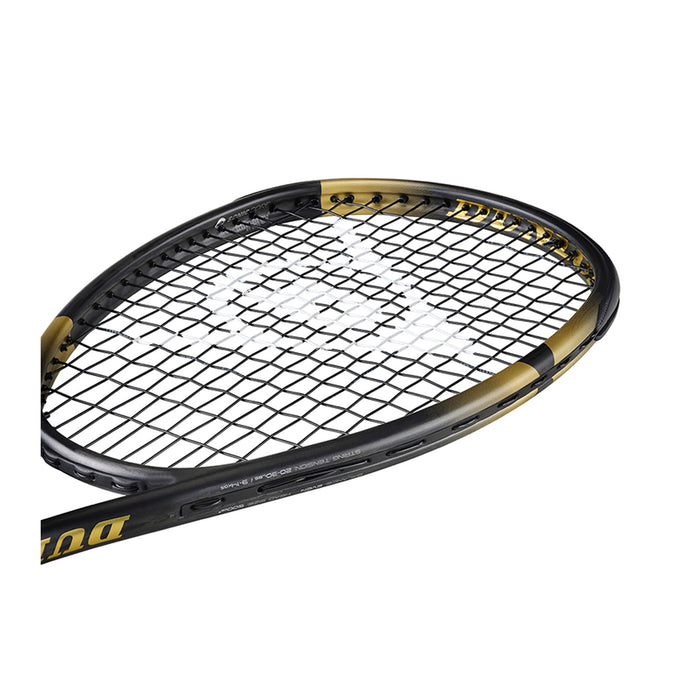 dunlop sonic core iconic 130 squash racquet black gold cosmetic classic control