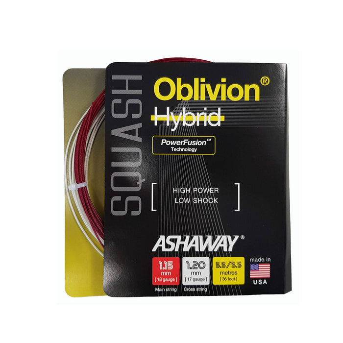 ashaway oblivion squash string hybrid powernick powerfusion set