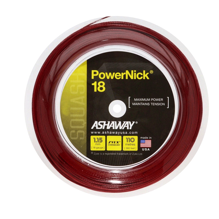 Ashaway Powernick 18 reel - a whole lot of squash string, 100 meters.