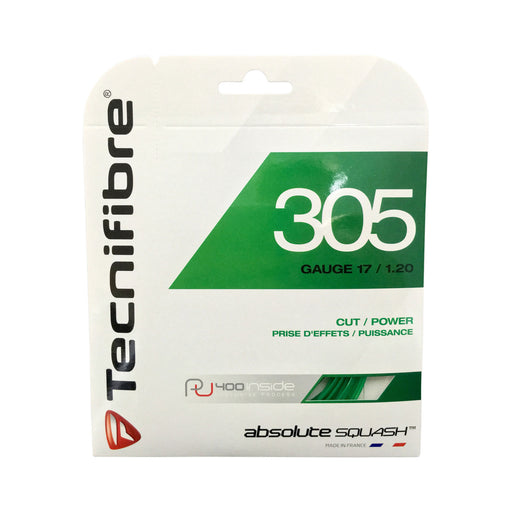 tecnifibre 305 squash string feel ultimate multifilament 17g 1.20mm green