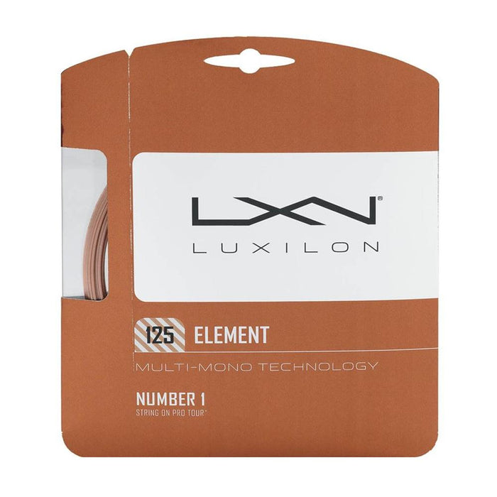 Luxilon element polyester tenis string softer better tension maintence 125