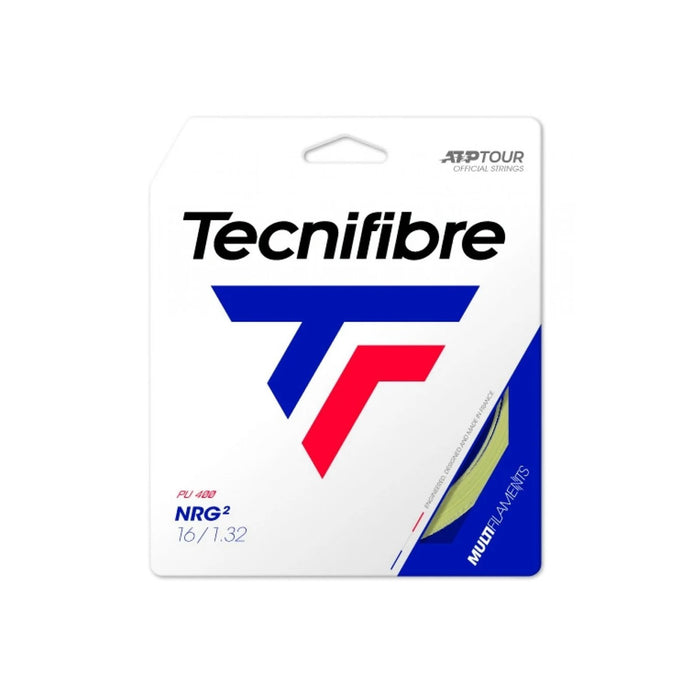 Tecnifibre nrg2 16g soft mutlifilament tennis string gut like performance. Excellent for tennis elbow and shoulder pain sufferers.