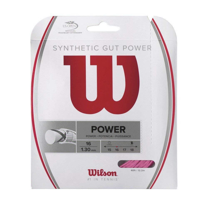 Wilson Synthetic Gut Power 16 Pink string for tennis or squash racquets
